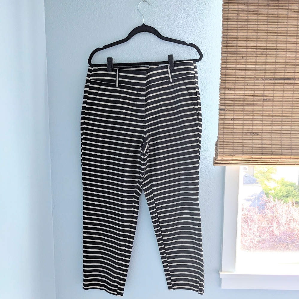 Ann Taylor LOFT NWT Black and White Riveria Pants, Size 12